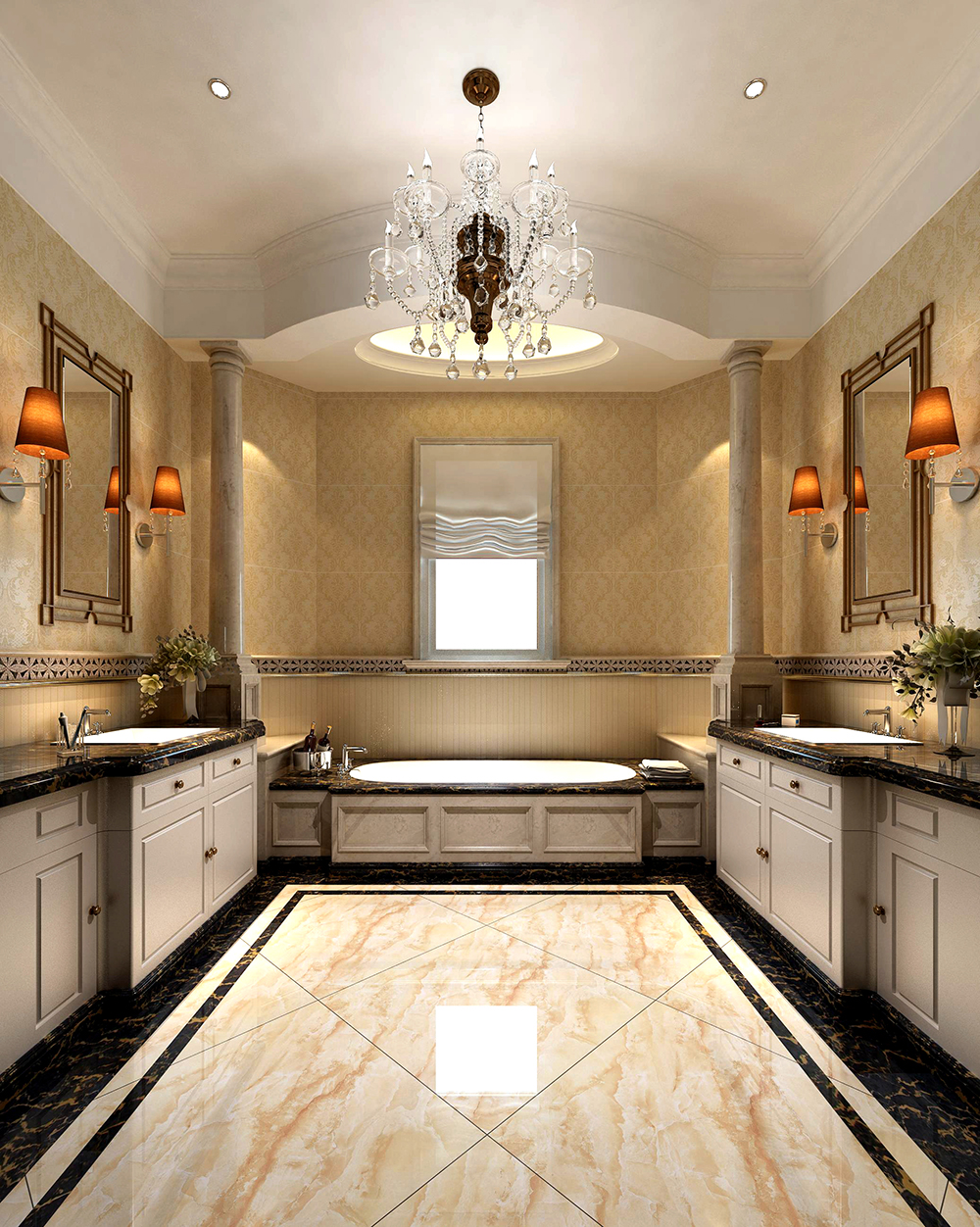 凯发K8国际瓷砖KPM36071+KPM36072铺贴应用效果