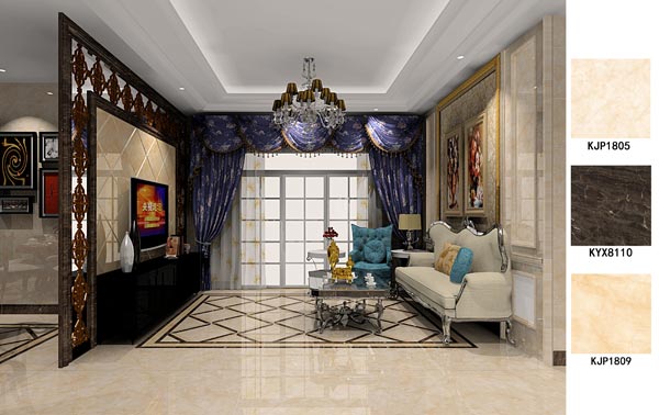 凯发K8国际瓷砖案例鉴赏客厅效果图