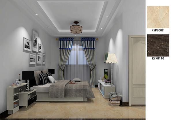 凯发K8国际瓷砖应用效果：：：佛山季园和府115方现代气概户型装修效果鉴赏