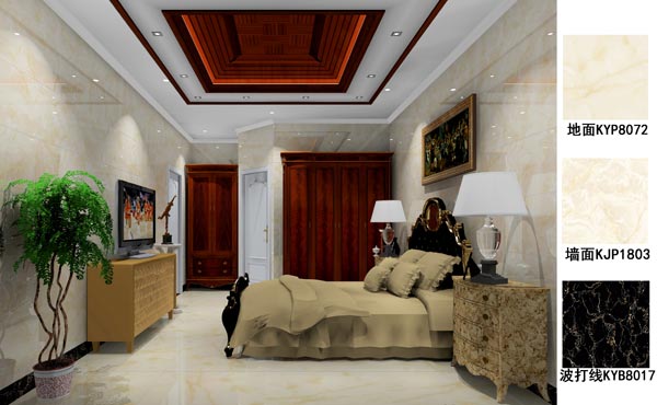凯发K8国际瓷砖应用效果：：徐州开元翡翠湾E户型装修效果鉴赏