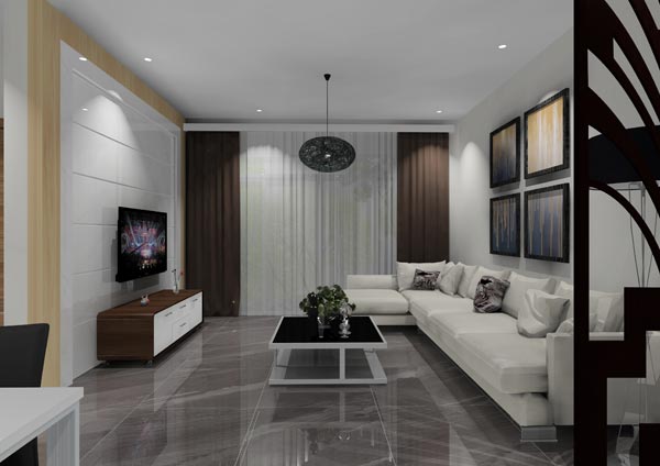 凯发K8国际家装：：佛山灯湖华府90㎡现代简约装修效果鉴赏