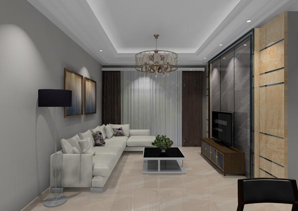 凯发K8国际家装：：：佛山灯湖华府90㎡现代简约装修效果鉴赏