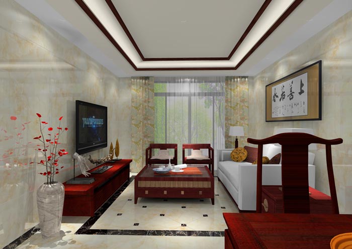 凯发K8国际家装：佛山合景新鸿基·泷景100㎡新中式装修效果鉴赏