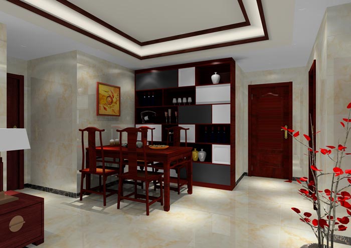 凯发K8国际家装：佛山合景新鸿基·泷景100㎡新中式装修效果鉴赏