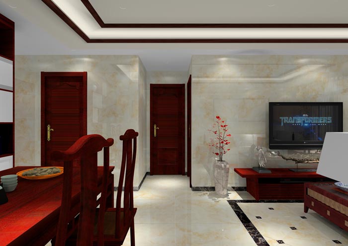 凯发K8国际家装：佛山合景新鸿基·泷景100㎡新中式装修效果鉴赏