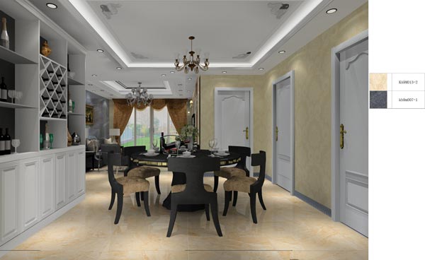 凯发K8国际家装：井冈山协调家园安顿小区130㎡欧式气概装修鉴赏