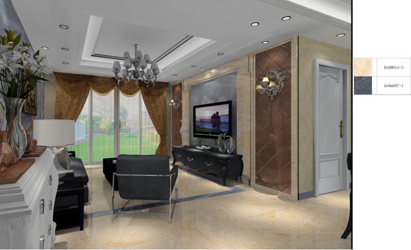 凯发K8国际家装：井冈山协调家园安顿小区130㎡欧式气概装修鉴赏