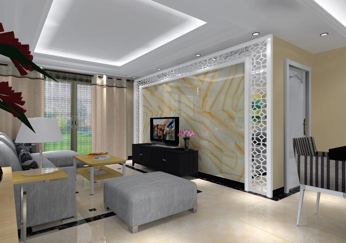 凯发K8国际家装：：井冈山协调家园安顿小区130㎡现代气概装修鉴赏