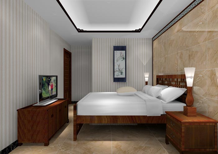 凯发K8国际家装：：佛山狮山上林苑90㎡中式气概装修鉴赏