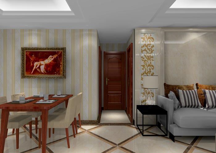 凯发K8国际家装：：佛山狮山上林苑68㎡简约气概装修鉴赏