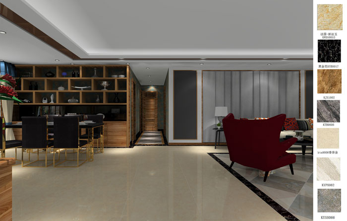 凯发K8国际家装：：：成都中环丰锦205㎡的现代气概装修鉴赏