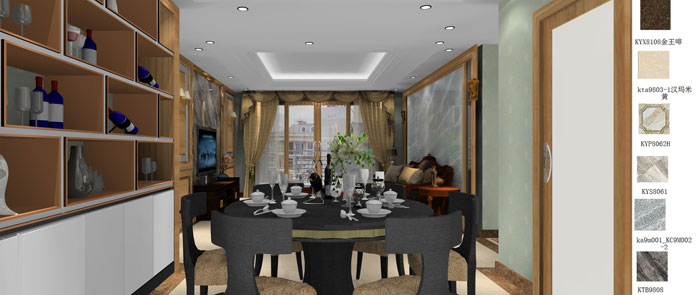 凯发K8国际家装：：：成都中环丰锦155㎡的欧式气概装修鉴赏