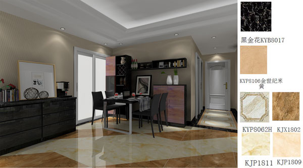 凯发K8国际家装：佛山禅城怡翠晋盛花园100㎡的现代气概装修鉴赏