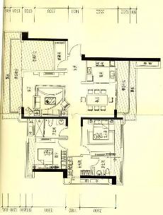 依云天汇C01 2室2厅面积140.00平米