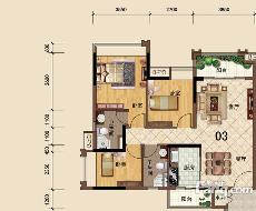 大沥碧桂园·华府4、5座03户型96.31㎡